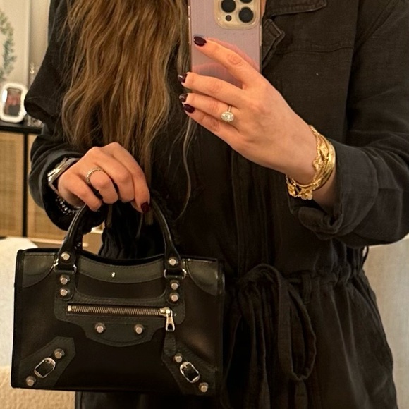 Balenciaga Mini City Dark Navy Handbag - Picture 13 of 14